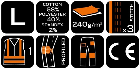 Spodnie ostrzegawcze 81-795-L