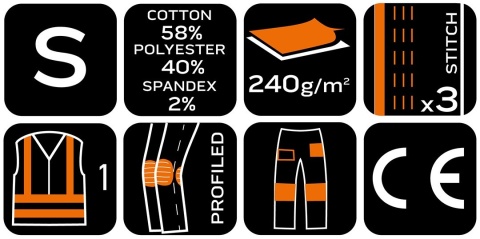 Spodnie ostrzegawcze 81-795-S NE