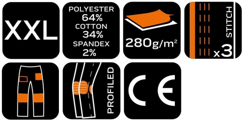 Spodnie robocze 81-350-2-XXL