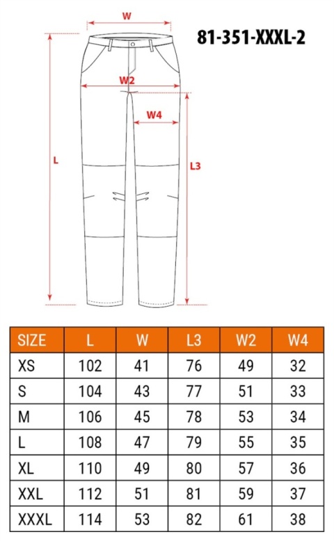 Spodnie robocze 81-351
