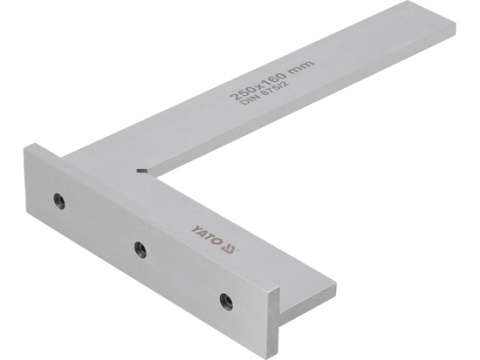 KĄTOWNIK ŚLUSARSKI ZE STOPKĄ 250X160 MM KL II