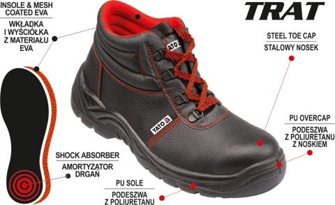 TRZEWIK ROBOCZY TRAT S1 rozmiar 41 YT-80735