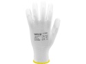 RĘKAWICE ROBOCZE NYLON/PU BIAŁE 9 YT-74699