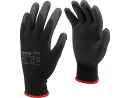 RĘKAWICE ROBOCZE NYLON/PU CZARNE 9 YT-74729 YATO
