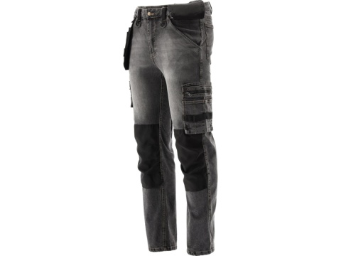 SPODNIE STRETCH JEANS STEEL GREY R.2XL YT-79065