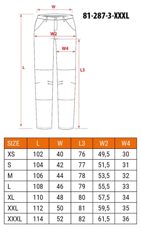 Spodnie robocze 81-287-3-XXXL NEO TOOL