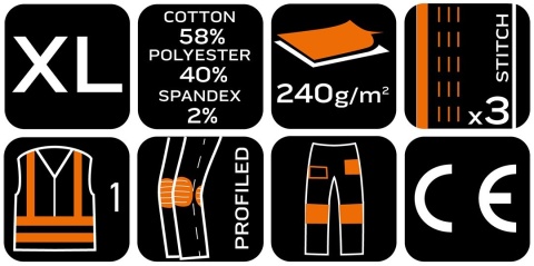 Spodnie ostrzegawcze 81-795-XL NEO