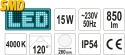 LAMPA ŚCIENNa ZEWNĘTRZNA LED 15W BIAŁA