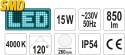 LAMPA ŚCIENNA ZEWNĘTRZN ALED 15W CZARNA OKRĄGŁA