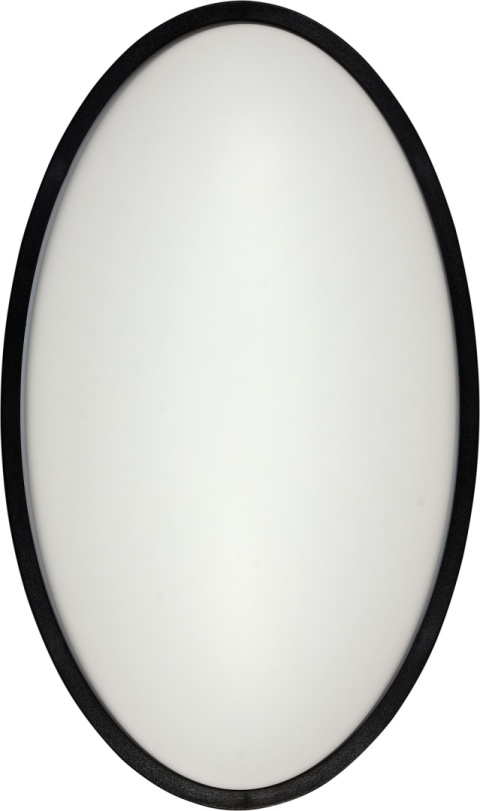 LAMPA ŚCIENNA ZEWNĘTRZNA LED 15W CZARNA OWALNA