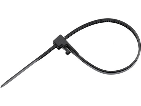 OPASKI PLASTIKOWE, ROZPINANE 3,6X150MM 100SZT. CZARNE YT-70670