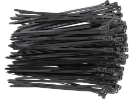 OPASKI PLASTIKOWE, ROZPINANE 3,6X150MM 100SZT. CZARNE