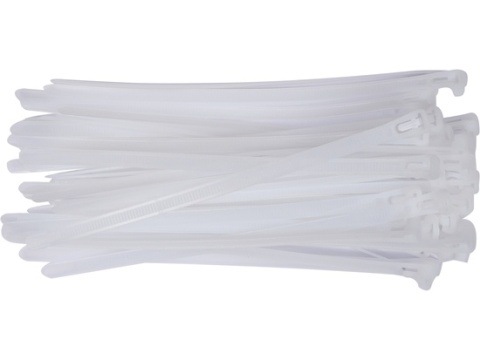 OPASKI PLASTIKOWE, ROZPINANE 7,6X200MM 50SZT. BIAŁE YT-70663