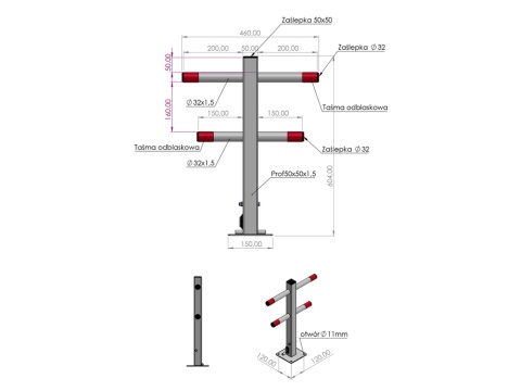 BLOKADA PARKINGOWA CHOINKA ZAMEK YT-55744 YATO