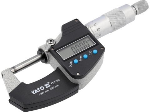 CYFROWY MIKROMETR ZEWNĘTRZNY 0-25MM YT-72306 YATO