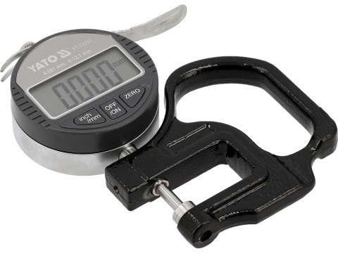 GRUBOŚCIOMIERZ ZEGAR 12,7MM / 0,001MM YT-72321 YATO