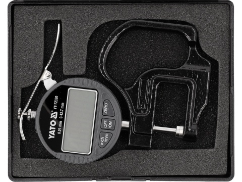 GRUBOŚCIOMIERZ ZEGAROWY 12,7MM / 0,01MM YT-72320 YATO
