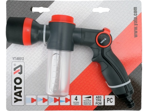 PISTOLET ZRASZAJĄCY 4 FUNKCYJNY Z DOZ YT-89512 YATO