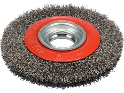 SZCZOTKA TARCZOWA 150MM ⌀32MM INOX DO SZLIFIERKI STOŁOWEJ YATO