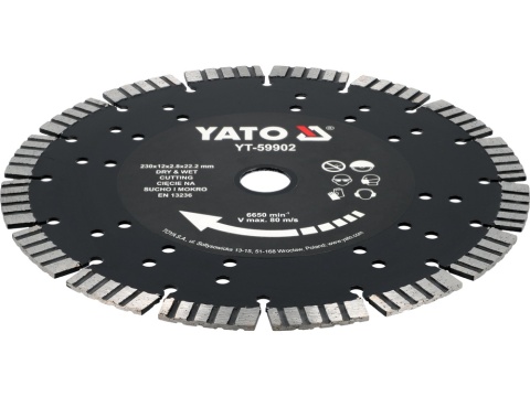 TARCZA DO ŻELBETU 230MM YT-59902 YATO