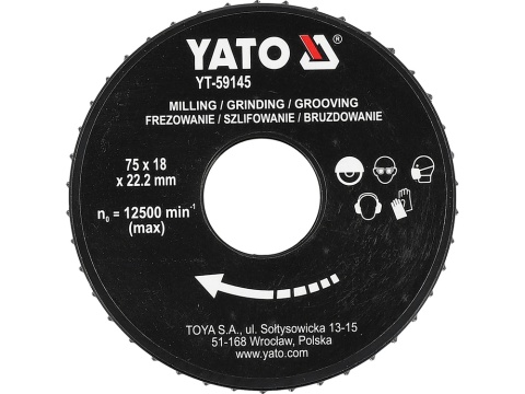 TARCZA TARNIK DO DREWNA 75MM YT-59145 YATO