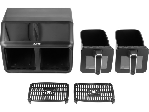 FRYTKOWNICA BEZTŁ. 2200W 4L+4L CZARNA 67563 LUND