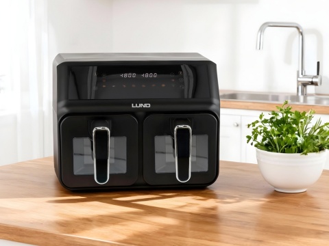 FRYTKOWNICA BEZTŁ. 2200W 4L+4L CZARNA 67563 LUND