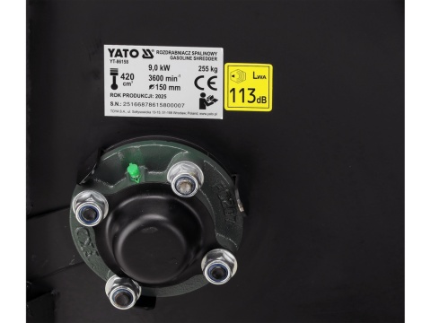 SPALINOWY ROZDRABNIACZ DO GAŁĘZI 150MM YT-86158 YATO