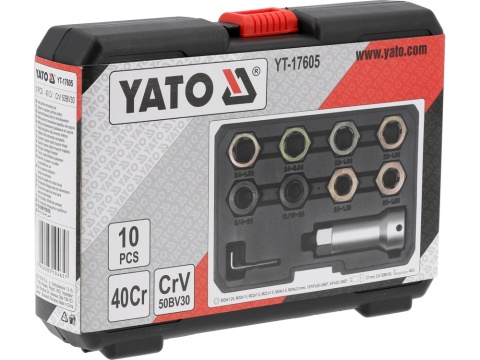 ZESTAW DO NAPRAWY GWINTÓW PÓŁOSI NAPĘDOW YT-17605 YATO