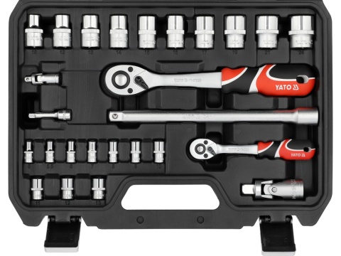 ZESTAW NARZĘDZIOWY 1/4"; 1/2" 41 PCS YT-38742 YATO