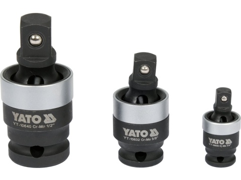 ZESTAW PRZEGUBÓW UDAR 1/4"; 3/8"; 1/2" YT-10642 YATO
