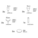 AKCESORIA DO MINISZLIFIERKI, SZCZOTKI DRUCIANE 15 SZT 55-078 NEO TOOLS