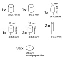 AKCESORIA DO MINISZLIFIERKI, TAŚMY SZLIFIERSKIE, 52 SZT 55-082 NEO TOOLS