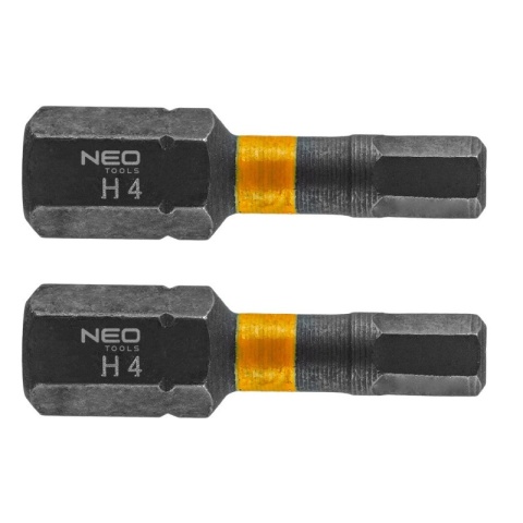 BITY UDAROWE HEX4 x 25 mm, 2 szt. 56-507 NEO TOOLS