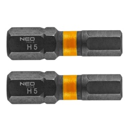 BITY UDAROWE HEX5 x 25 mm, 2 szt. 56-508 NEO TOOLS