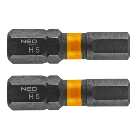 BITY UDAROWE HEX5 x 25 mm, 2 szt. 56-508 NEO TOOLS