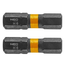 BITY UDAROWE HEX6 x 25 mm, 2 szt. 56-509 NEO TOOLS