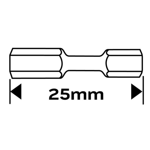 BITY UDAROWE HEX6 x 25 mm, 2 szt. 56-509 NEO TOOLS