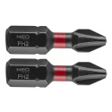 BITY UDAROWE PH2 x 25 mm, 2 szt. 56-501 NEO TOOLS