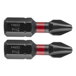 BITY UDAROWE PH2 x 25 mm, 2 szt. 56-501 NEO TOOLS