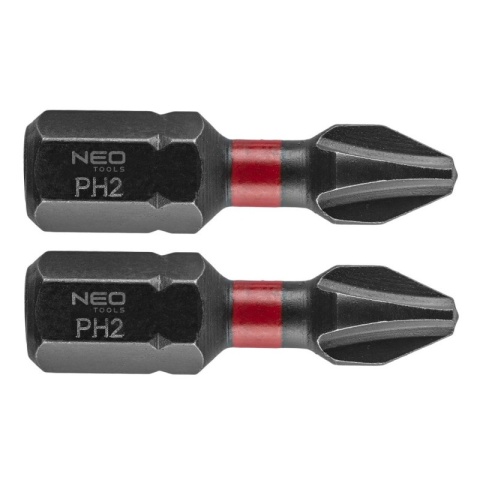 BITY UDAROWE PH2 x 25 mm, 2 szt. 56-501 NEO TOOLS
