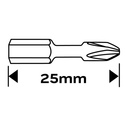 BITY UDAROWE PH2 x 50 mm, 2 szt. 56-519 NEO TOOLS