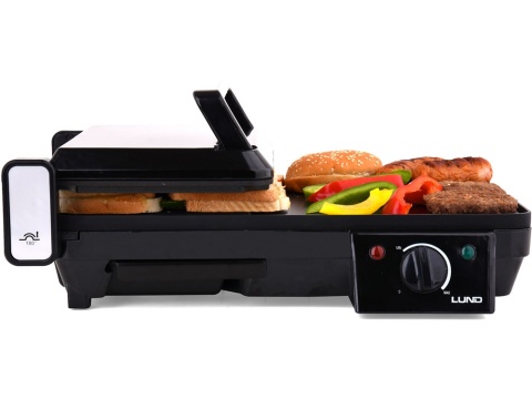 GRILL STOŁOWY EL. 2000W 2W1 40,5X25CM 67455 LUND