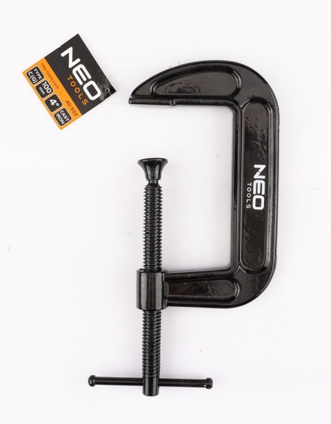 ŚCISK STOLARSKI (śrubowy), TYP C (G), 100 mm (4"), ŻELIWNY 45-553 NEO TOOLS