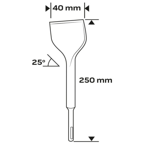 DŁUTO SDS PLUS 40 x 250 mm, 25 st. 57-554 NEO TOOLS