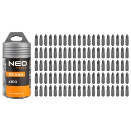 KOŃCÓWKI WKRĘTAKOWE PZ2 x 25 mm, 100 szt. 56-624 NEO TOOLS