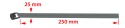 PAS Z KLAMRĄ KRZYWKOWĄ 25 mm x 2.5 m 2 szt. 10-711 NEO TOOLS