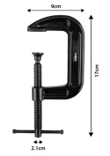 ŚCISK STOLARSKI (śrubowy), TYP C (G), 75 mm (3"), 45-552 NEO TOOLS