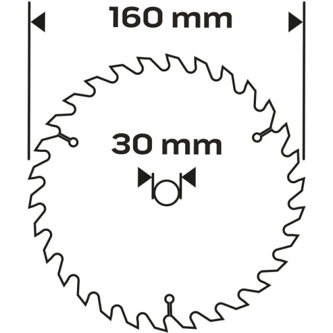 TARCZA DO PILARKI, WIDIOWA 160 x 30 mm, 48 ZĘBÓW 55-603 NEO TOOLS