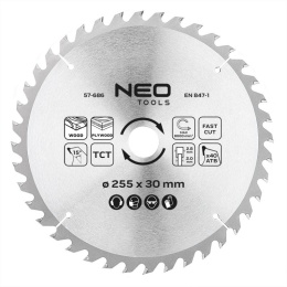 TARCZA DO PILARKI, WIDIOWA 255 x 30 mm, 40 ZĘBÓW 57-686 NEO TOOLS